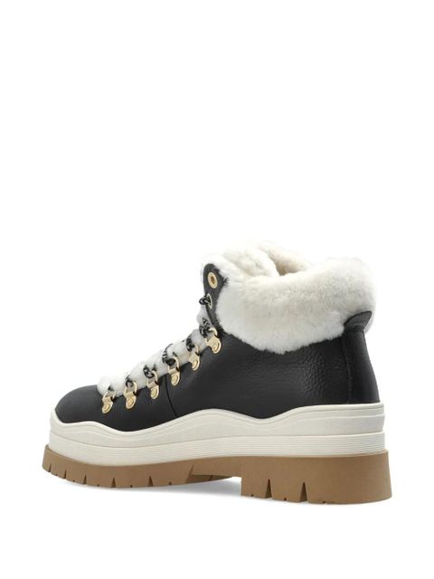 BOGNER Arosa lace-up shearling trainers - Black