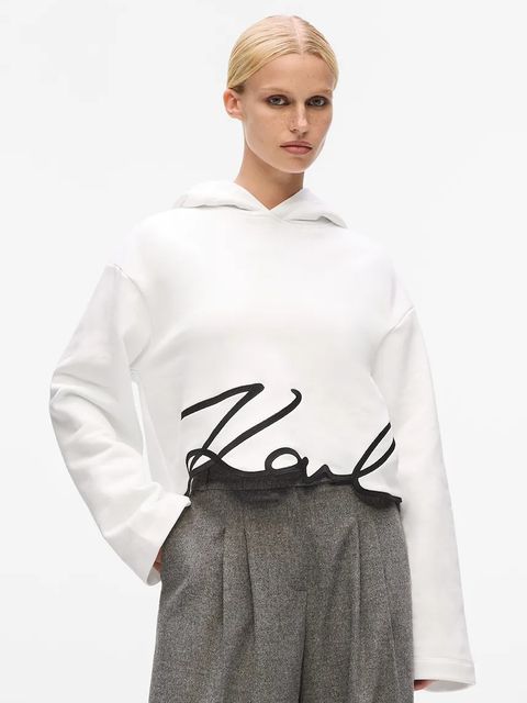 Karl Lagerfeld bluza damska kolor biały z aplikacją A4W20039 - zdjęcie produktu nr 1