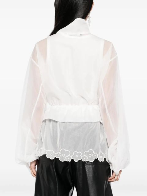 Cecilie Bahnsen semi-sheer jacket - White