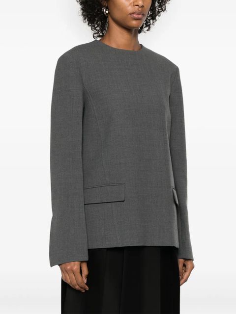 TOTEME mélange-effect blouse - Grey