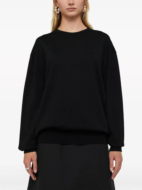 Jil Sander crew-neck wool jumper - Black
