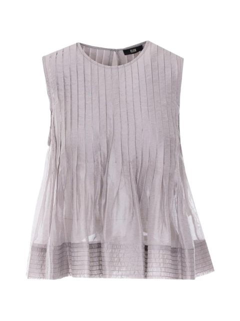 Eleh pleated round-neck top - Grey - zdjęcie produktu nr 1