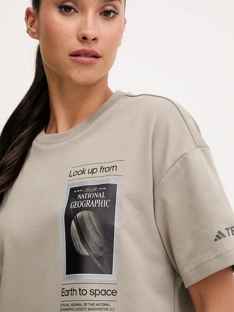 adidas TERREX t-shirt sportowy damski kolor beżowy KC2350