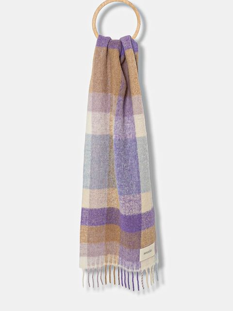 Sessun szal z dodatkiem wełny damski kolor fioletowy 25115009 - zdjęcie produktu nr 1