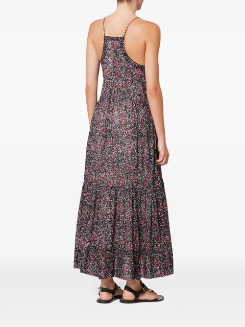 MARANT ÉTOILE Sabbba floral-patterm midi dress - Black