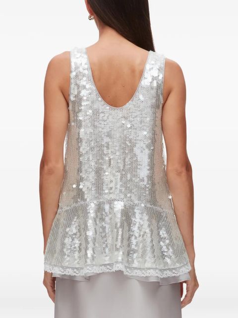 3.1 Phillip Lim sequined ribbon top - Silver