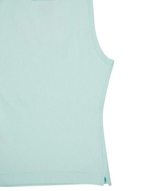 Casablanca rine-ribbed square-neck tank top - Green