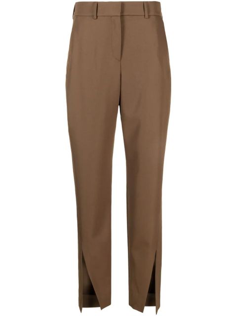 Balmain slit-detail wool trousers - Brown - zdjęcie produktu nr 1