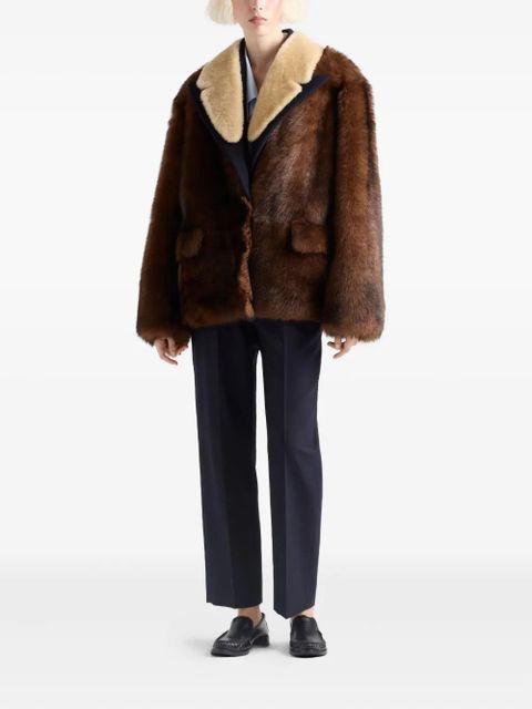 Prada rush-stitch trousers - Blue