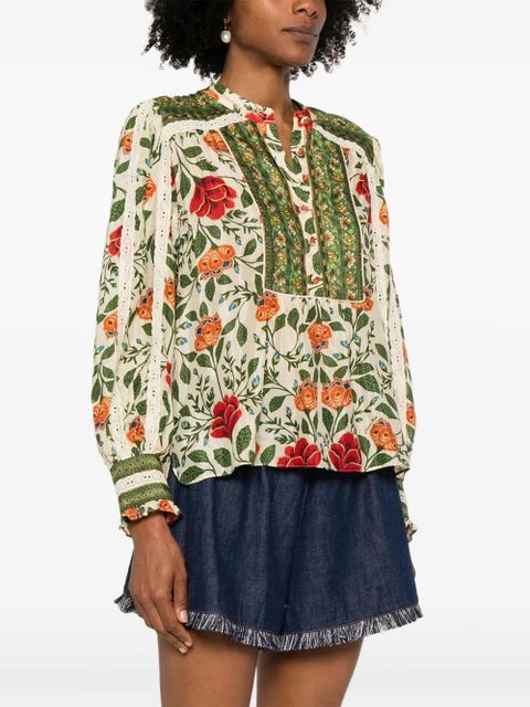 FARM Rio Garden Tapestry blouse - Green