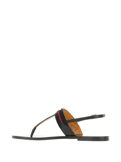 Gucci Interlocking G Web flat sandals - Black