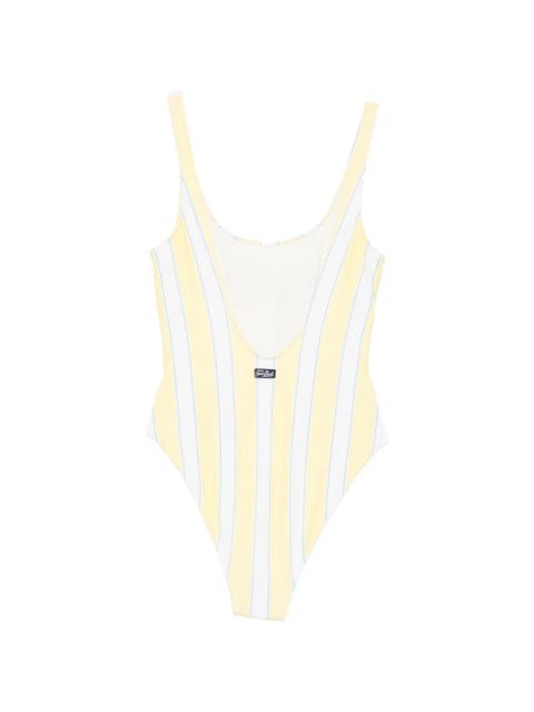 MC2 Saint Barth striped logo-print swimsuit - Yellow - zdjęcie produktu nr 2