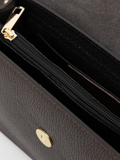 Answear.LAB torebka skórzana kolor brązowy