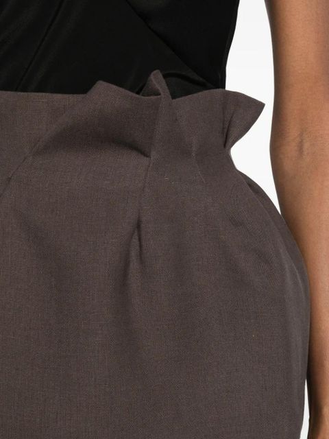 Magda Butrym paperbag-waist skirt - Brown