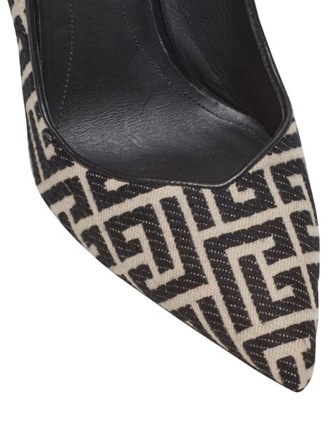 Balmain 95mm Ruby monogram pumps - Black