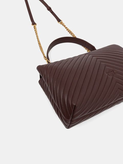 Pinko torebka skórzana kolor brązowy 100042 A0GK - zdjęcie produktu nr 2