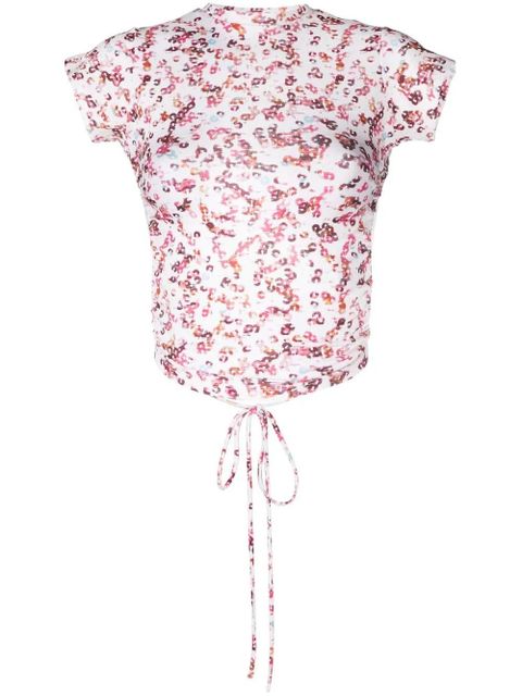 MARANT ÉTOILE Juvia open-back T-shirt - Neutrals - zdjęcie produktu nr 1