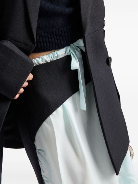 Prada deconstructed midi-skirt - Blue