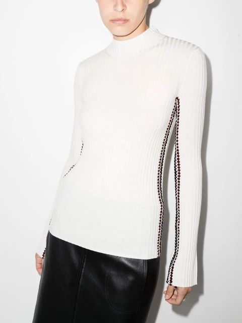 Chloé crochet-trim jumper - White - zdjęcie produktu nr 2