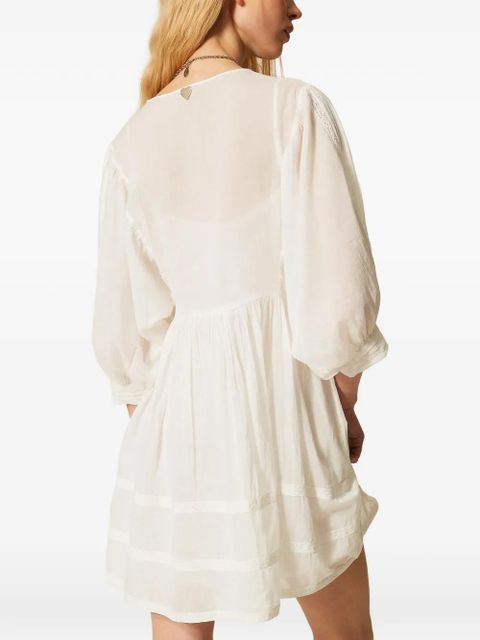 TWINSET laced v-neck dress - White