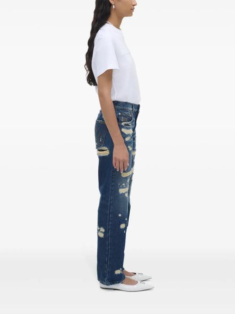 Marc Jacobs distressed straight-leg jeans - Blue
