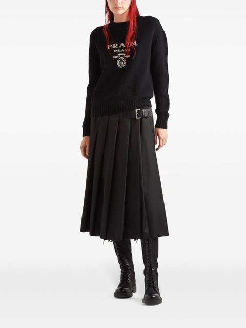 Prada logo-intarsia wool-cashmere jumper - Black - zdjęcie produktu nr 2