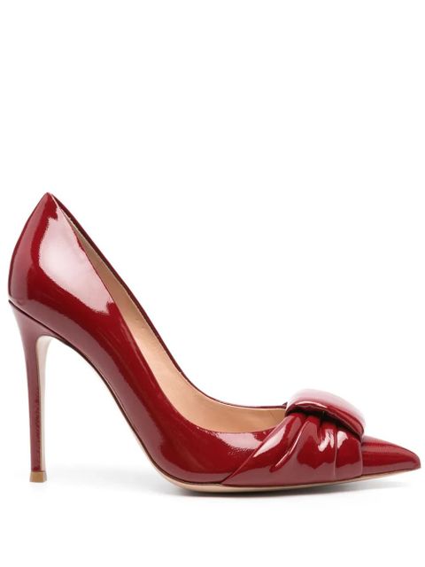 Gianvito Rossi 100mm leather pumps - Red - zdjęcie produktu nr 1