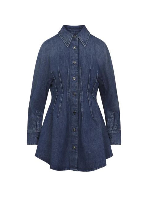 Givenchy buttoned collared denim mini dress - Blue - zdjęcie produktu nr 1