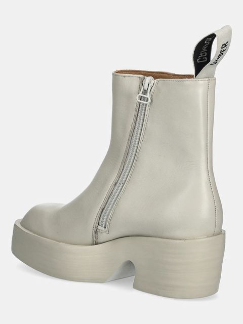 Camper botki skórzane Billie damskie kolor beżowy na platformie K400754-006