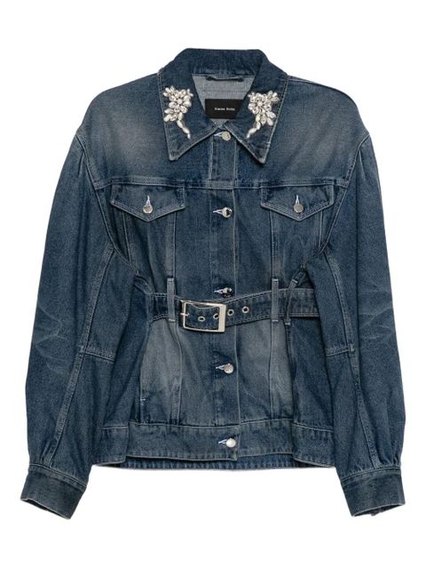 Simone Rocha embellished sculpted denim jacket - Blue - zdjęcie produktu nr 1