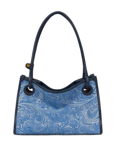 ETRO small Eyes denim tote bag - Blue