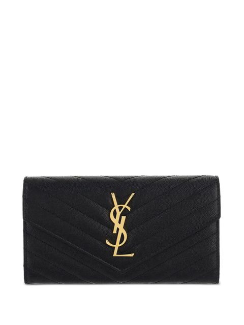 Saint Laurent large Cassandre matelassé flap wallet - Black - zdjęcie produktu nr 1