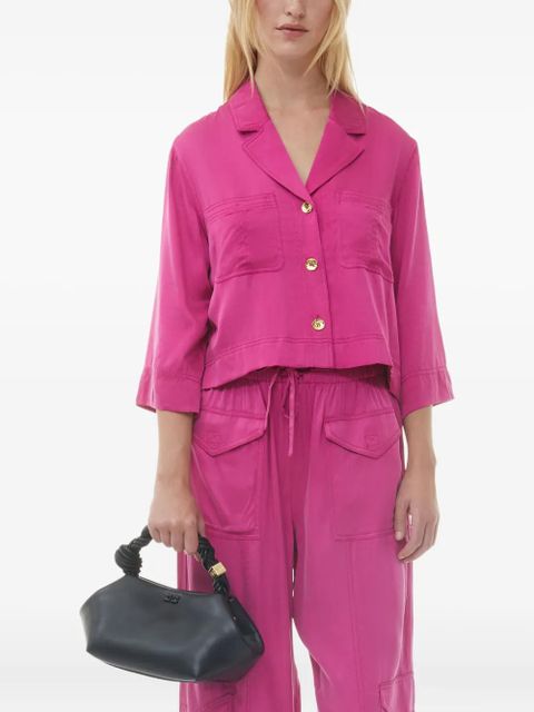 GANNI drawstring cargo trousers - Pink