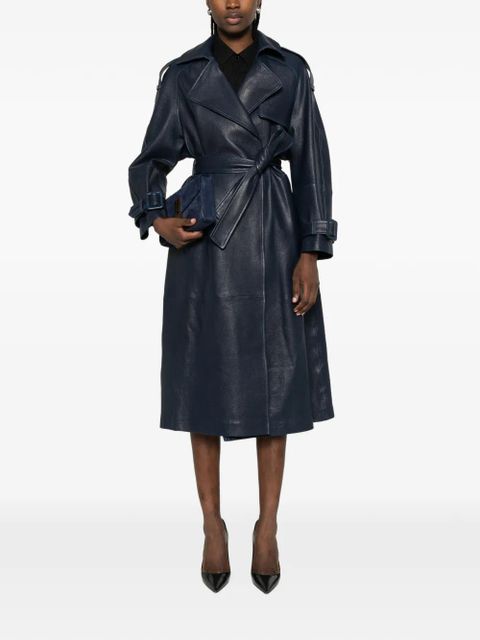 Nour Hammour Claudia belt trench coat - Blue - zdjęcie produktu nr 2