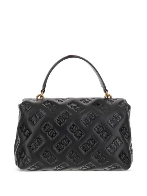 PINKO medium Love embossed tote bag - Black - zdjęcie produktu nr 2
