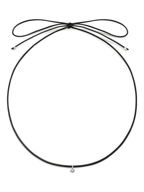 Monica Vinader solitaire-diamond cord necklace - Black - zdjęcie produktu nr 1