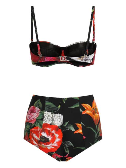 Dolce & Gabbana floral-print bikini set - Black - zdjęcie produktu nr 2