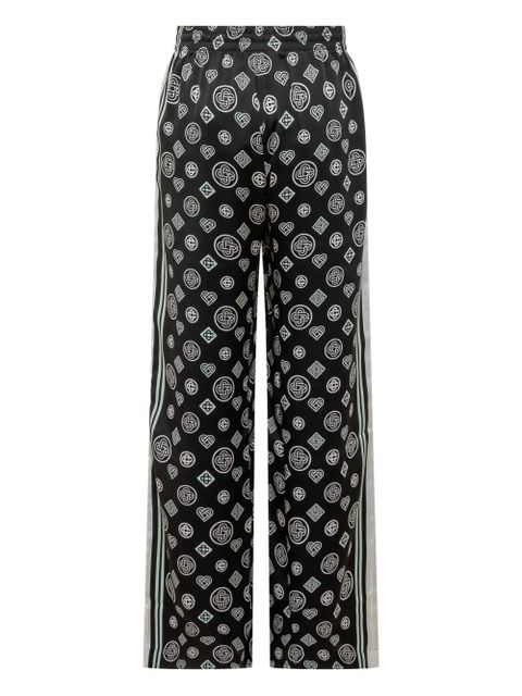 Casablanca printed stripe trousers - Black