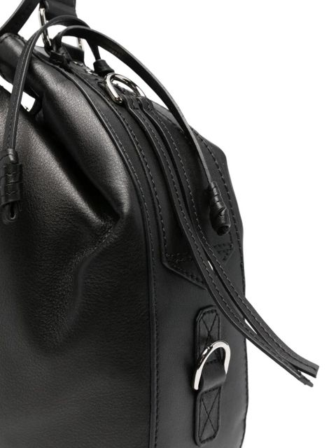 ISABEL MARANT drawstring leather shoulder bag - Black