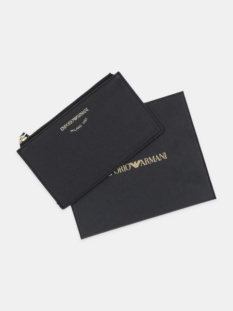 Emporio Armani portfel skórzany damski kolor czarny EW003035 AF19568