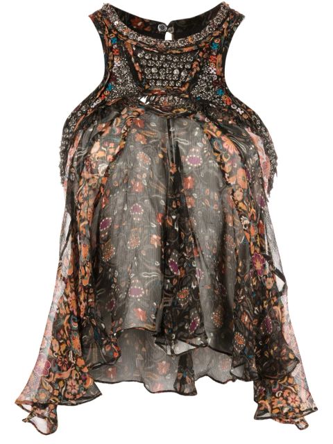 ISABEL MARANT Onyle draped tank top - Black