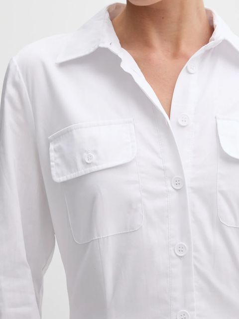 Bardot sukienka bawełniana kolor biały maxi rozkloszowana 60066DB