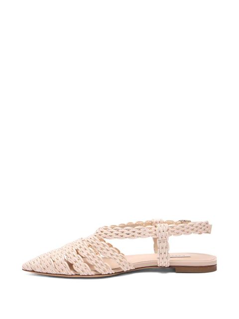 Casadei buckle-detail flat pumps - Neutrals