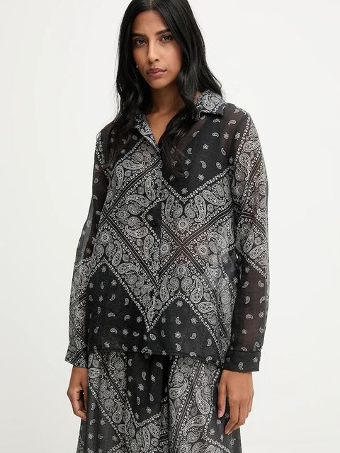 Answear.LAB koszula i spódnica damski kolor czarny