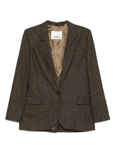 ISABEL MARANT pinstripe single-breasted blazer - Brown - zdjęcie produktu nr 1