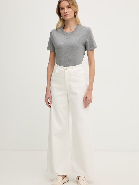 Karl Lagerfeld t-shirt basic damski bawełniany - zdjęcie produktu nr 1