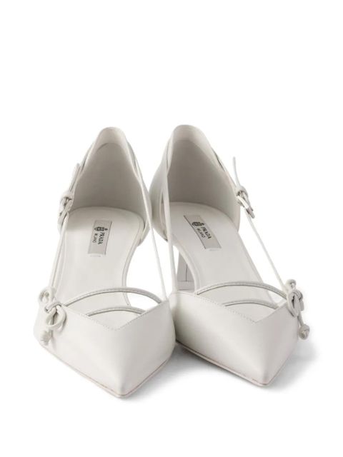 Prada leather pumps - White
