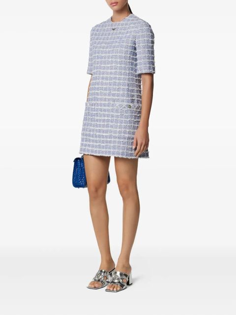 Versace tweed A-line mini dress - Blue