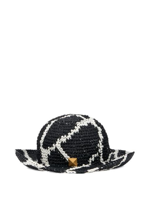Valentino Garavani woven stud hat - Black