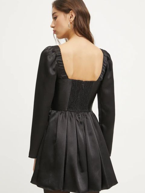 Abercrombie & Fitch sukienka kolor czarny mini rozkloszowana KI159-5085